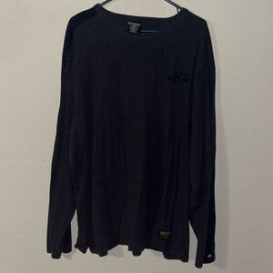 Ralph Lauren Polo Jeans Gray Blue Men’s Long Sleeve T-Shirt 3XT 100% Cotton